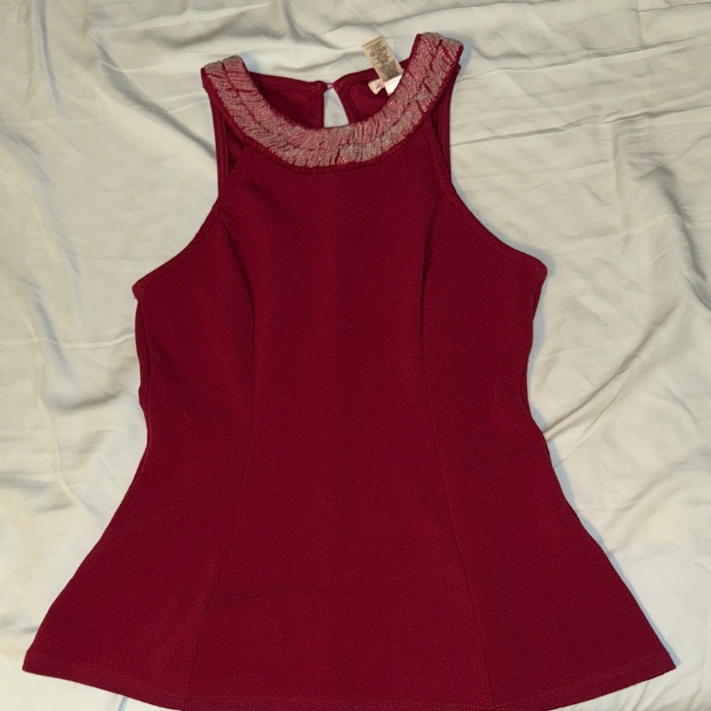 Stenay Burgundy Sleeveless Tank Top